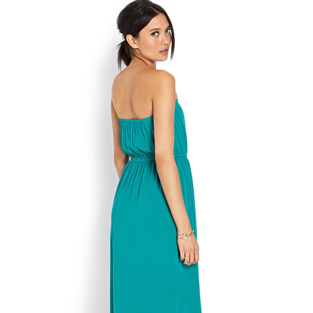 Forever 21 | Green Strapless Maxi Dress